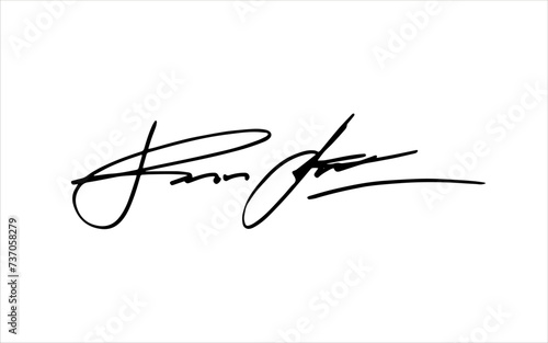 Unique invented signatures for business documents, for business, for designs. Vector illustration.