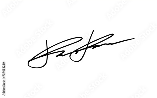 Unique invented signatures for business documents, for business, for designs. Vector illustration.