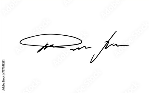 Unique invented signatures for business documents, for business, for designs. Vector illustration.