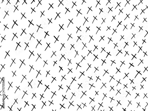 Hand-drawn pencil crosshatch texture. Scribble  scratch  diagonal   grunge background.  Different types of hatching Vector illustration