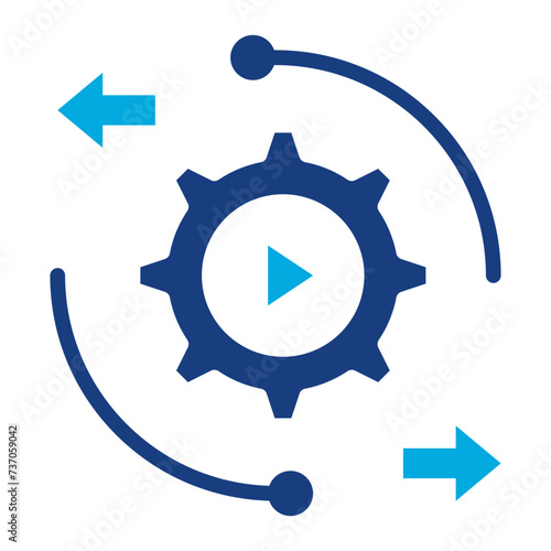 Automatic icon vector image. Can be used for Manufacturing.
