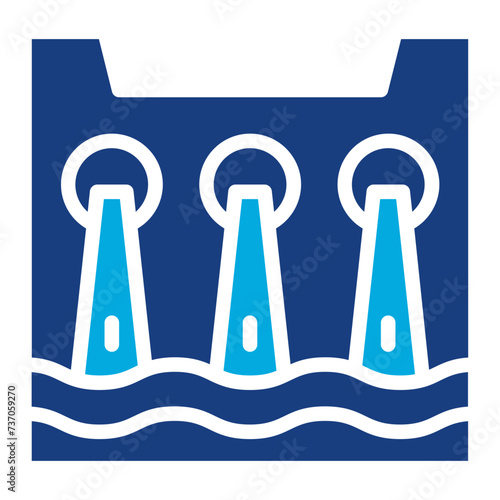 Hydroelectric icon vector image. Can be used for Manufacturing.