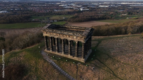 Aerial view of the stunning Penshaw Monument photo