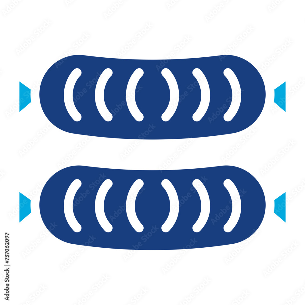 Sausages icon vector image. Can be used for Oktoberfest.