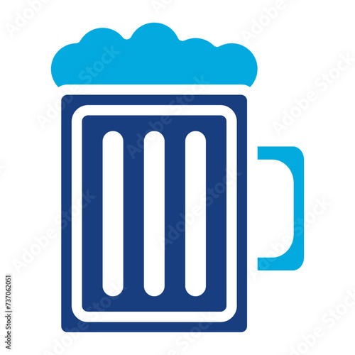Pint of Beer icon vector image. Can be used for Oktoberfest.