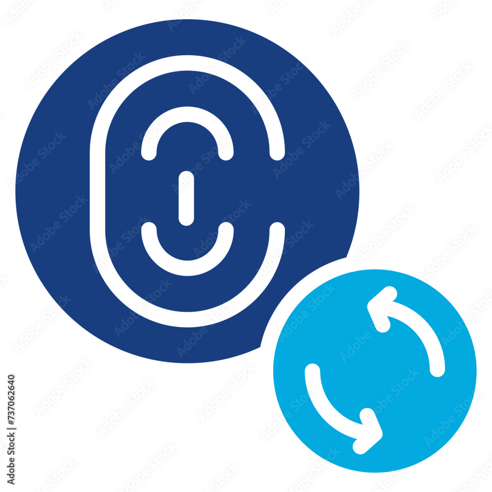 Fingerprint Identification icon vector image. Can be used for Biometrics. Fingerprint Identification icon vector image. Can be used for Biometrics.