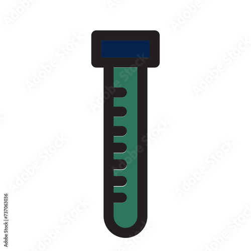 Chemistry Experiment Potion Sample Science Test Tube Filled Outline Icon