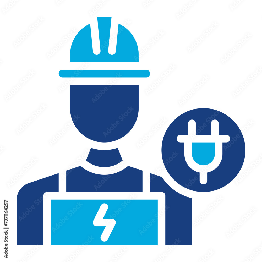 Electrician icon vector image. Can be used for Diversity. Electrician icon vector image. Can be used for Diversity.