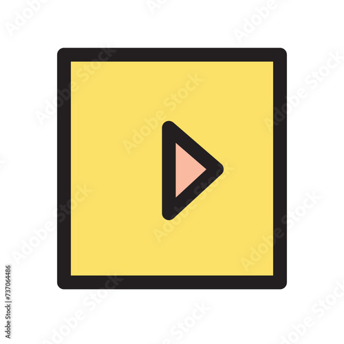 Free Download Button Buttton Media Music Play Filled Outline Icon - GFXLoad
