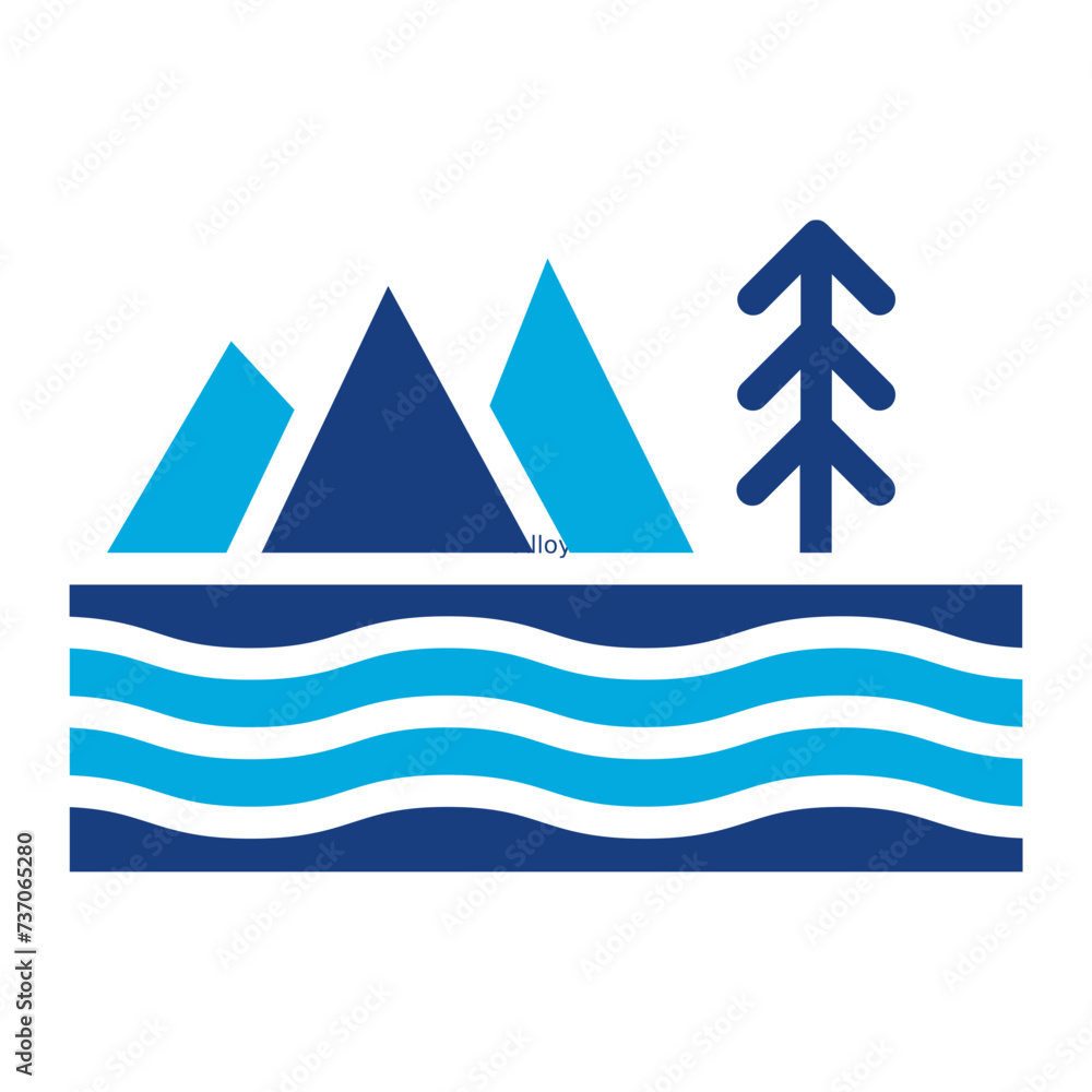 Pebble Beach icon vector image. Can be used for Beach Resort.