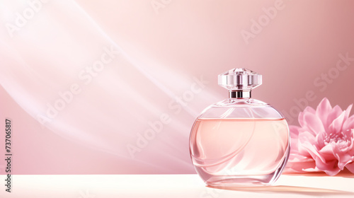 Image of clean elegant perfume bottle