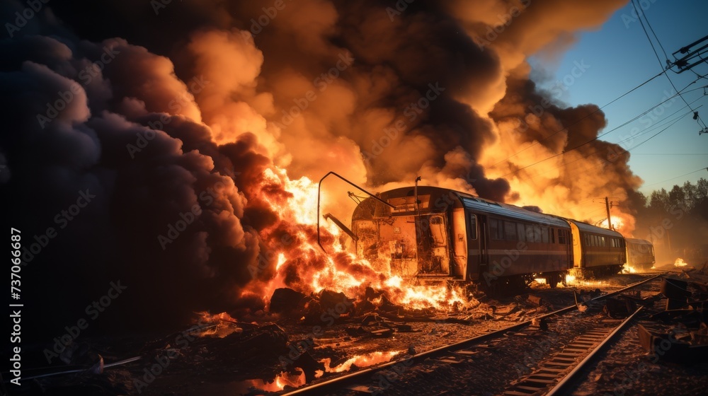 A train fire