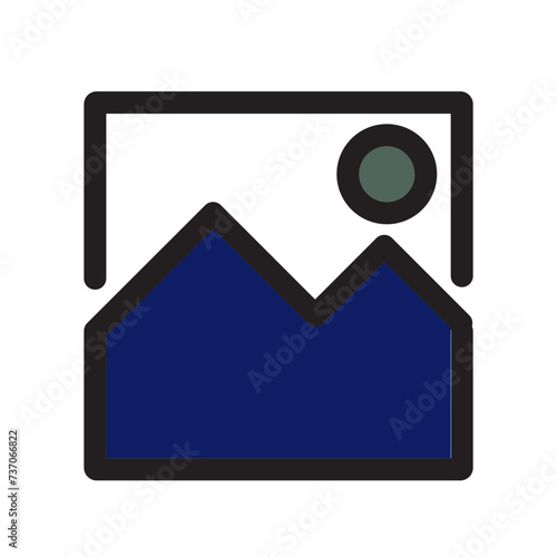 Editing Gallery Image Photo Photography Studio Filled Outline Icon