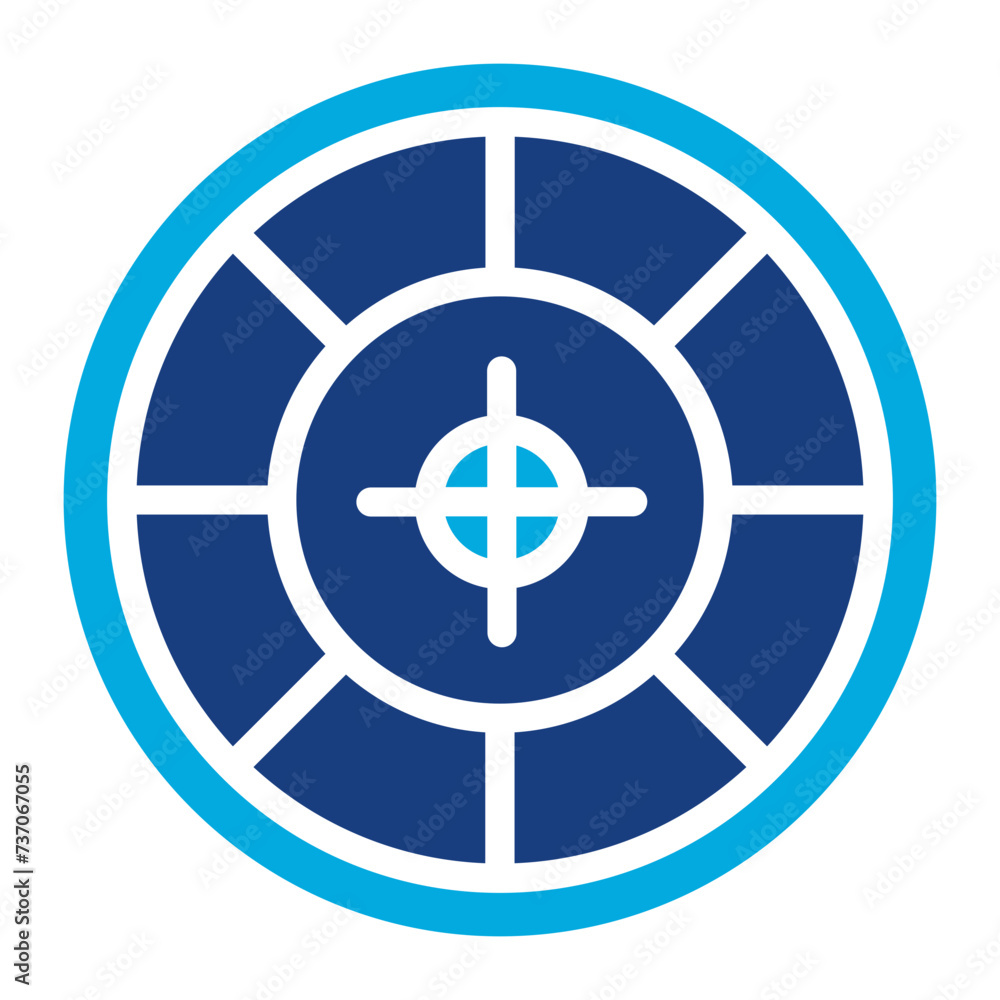 French Roulette icon vector image. Can be used for Casino. French Roulette icon vector image. Can be used for Casino.