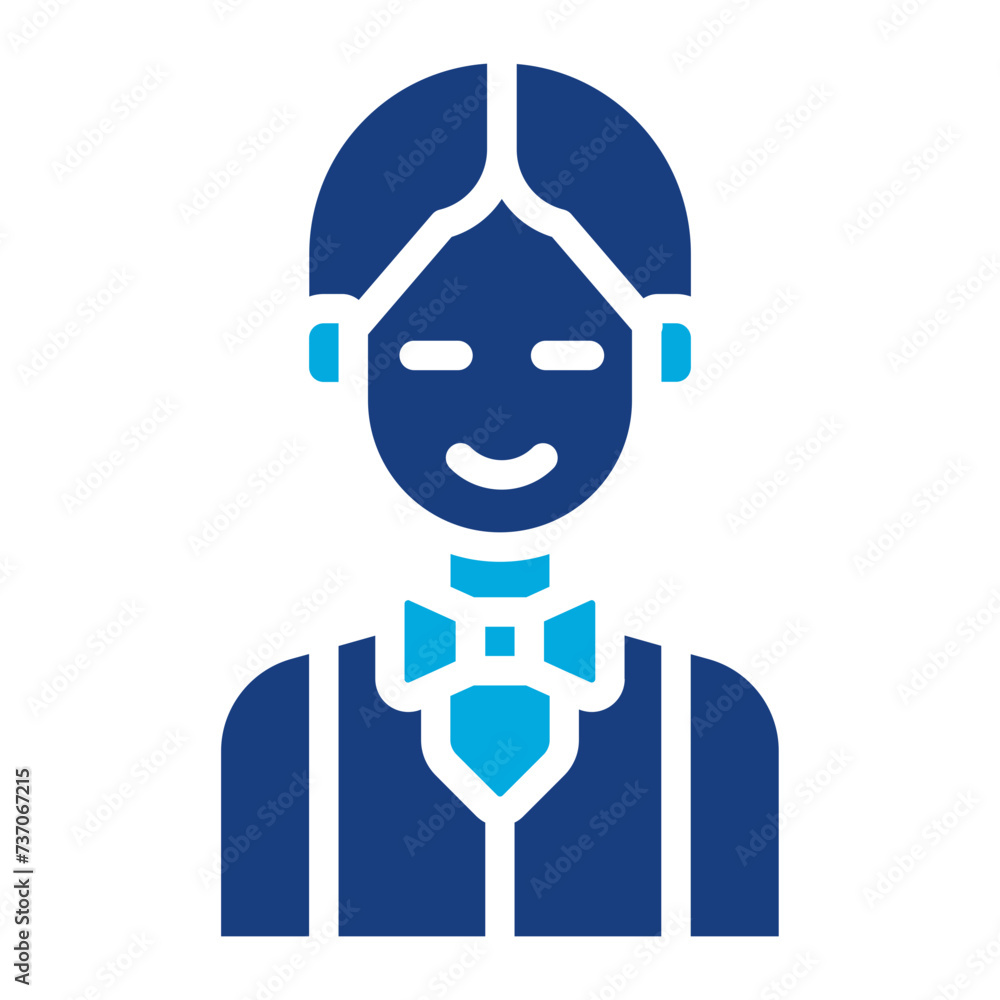 Male Croupier icon vector image. Can be used for Casino.