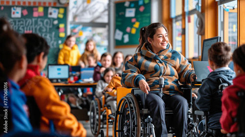 Inclusive Education: Teacher in Wheelchair Engages Students