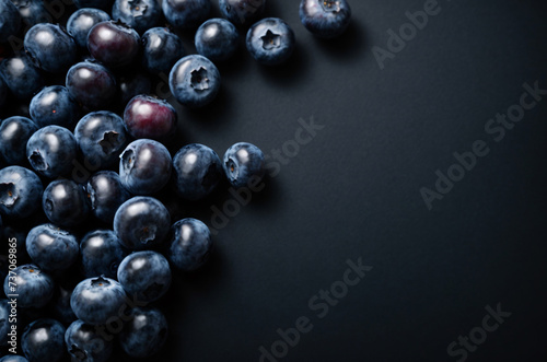 blueberries in a market