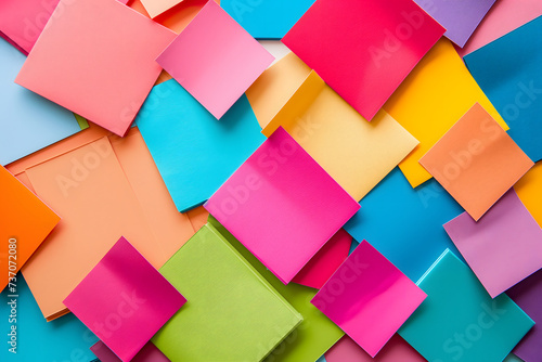 Colorful full-frame background of empty sticky notes
