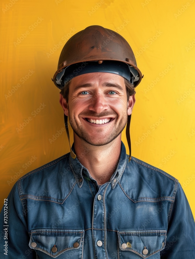 Engineer worker male with smile face in professional background Engineer worker male with smile face in professional background