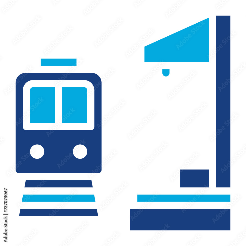 Stop Train icon vector image. Can be used for Railway. Stop Train icon vector image. Can be used for Railway.
