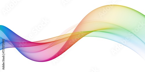 abstract colorful flowing wave lines isolated on white background. Design element for technology, science, music or modern concept