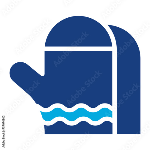 Ski Gloves icon vector image. Can be used for Ski Resort.