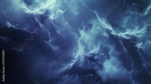 A fluid abstract background in a unique blend of indigo and light gray, creating a mysterious, nocturnal atmosphere.