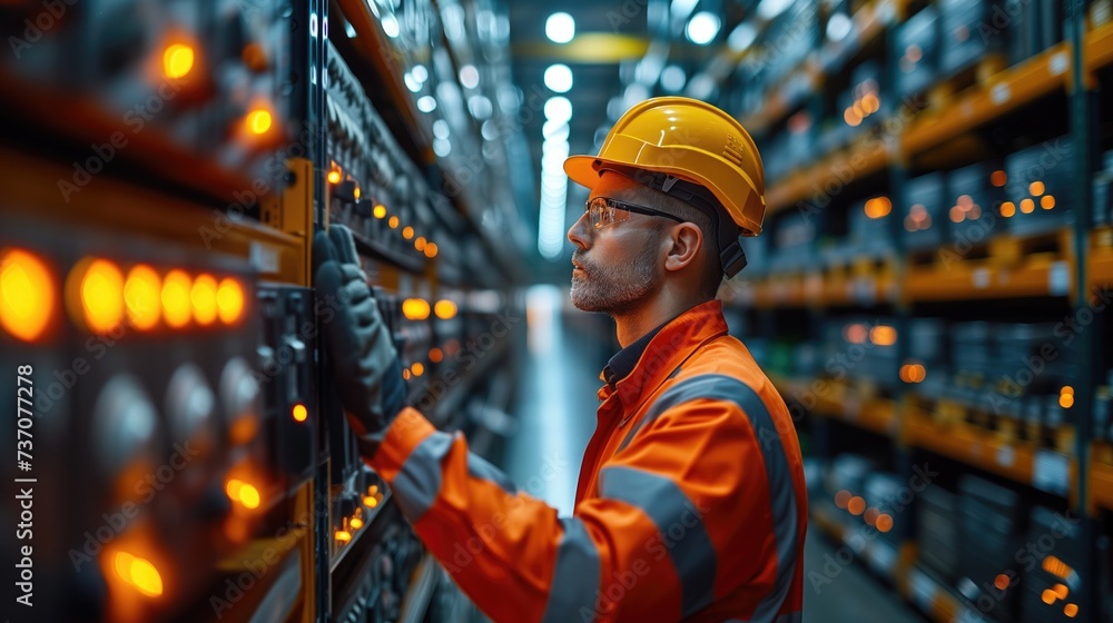 Explore the transformative potential of AI in supply chain management with a photo of logistics professionals monitoring inventory levels and delivery schedules using AI-powered predictive analytics