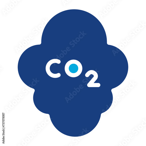 Carbon Dioxide icon vector image. Can be used for Global Warming.