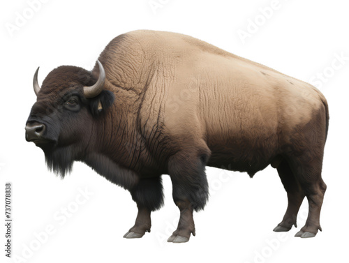 Bison isolated on white background