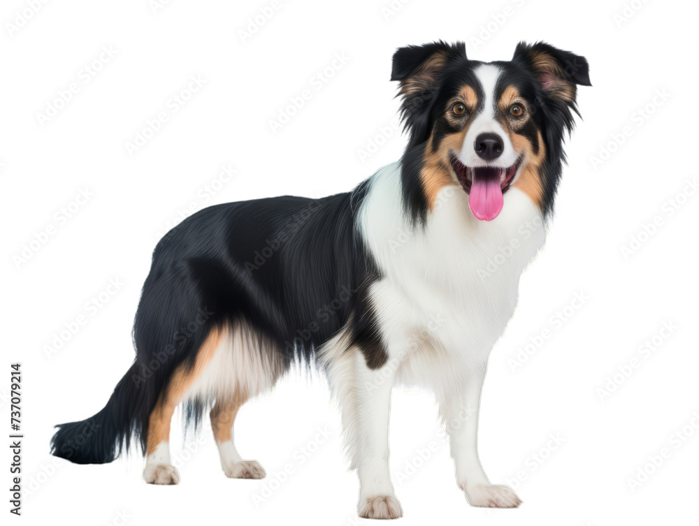 Border Collie Dog isolated on white background