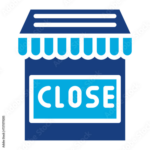 Shop Closed icon vector image. Can be used for Crisis Mangement.