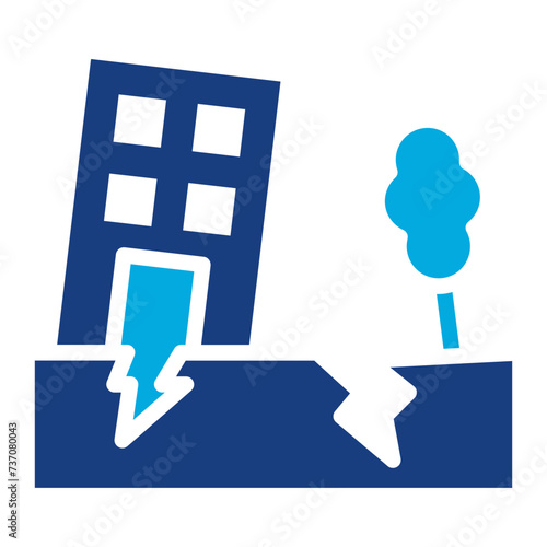 Earthquake icon vector image. Can be used for Public Services.