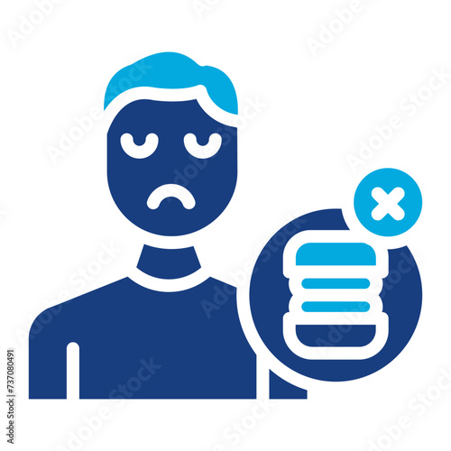 Anorexia icon vector image. Can be used for Addiction.