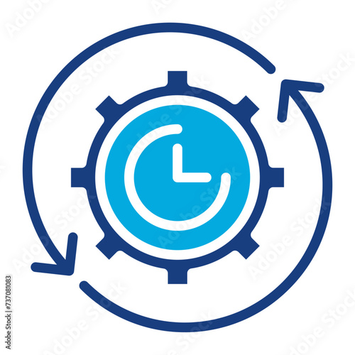 Automated Scheduling App icon vector image. Can be used for Cyberpunk.