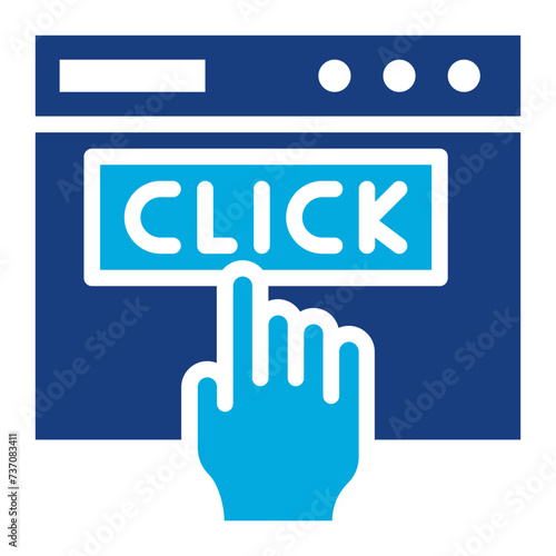 Call To Action icon vector image. Can be used for Video Blog.