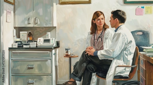 Medical Consultation: Patient at Doctor's Office