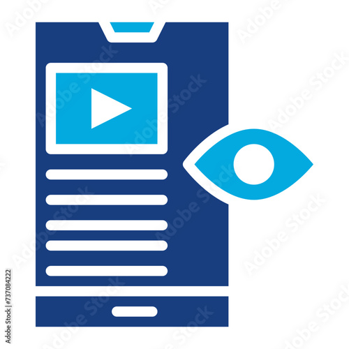 Views icon vector image. Can be used for Video Blog.