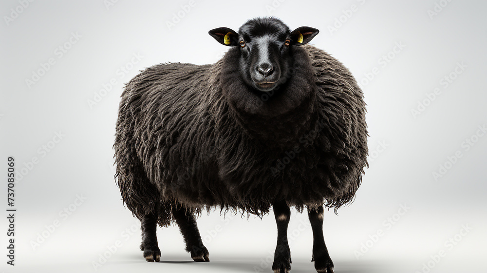 Obraz premium black sheep isolated
