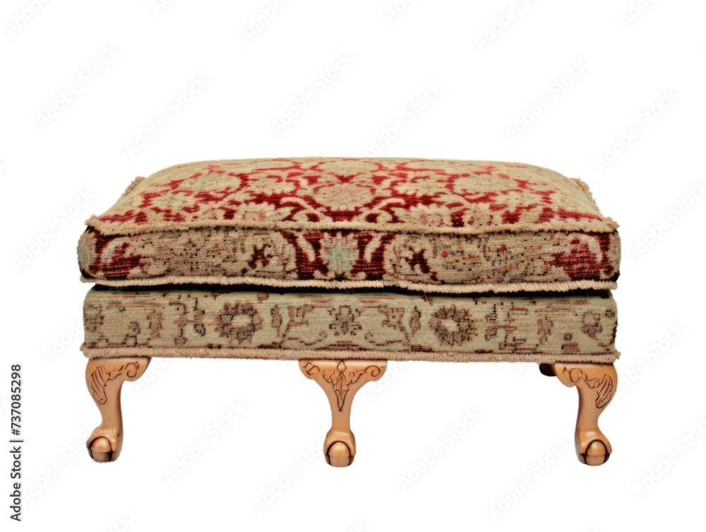 Ottoman or Pouf isolated on white background Ottoman or Pouf isolated on white background