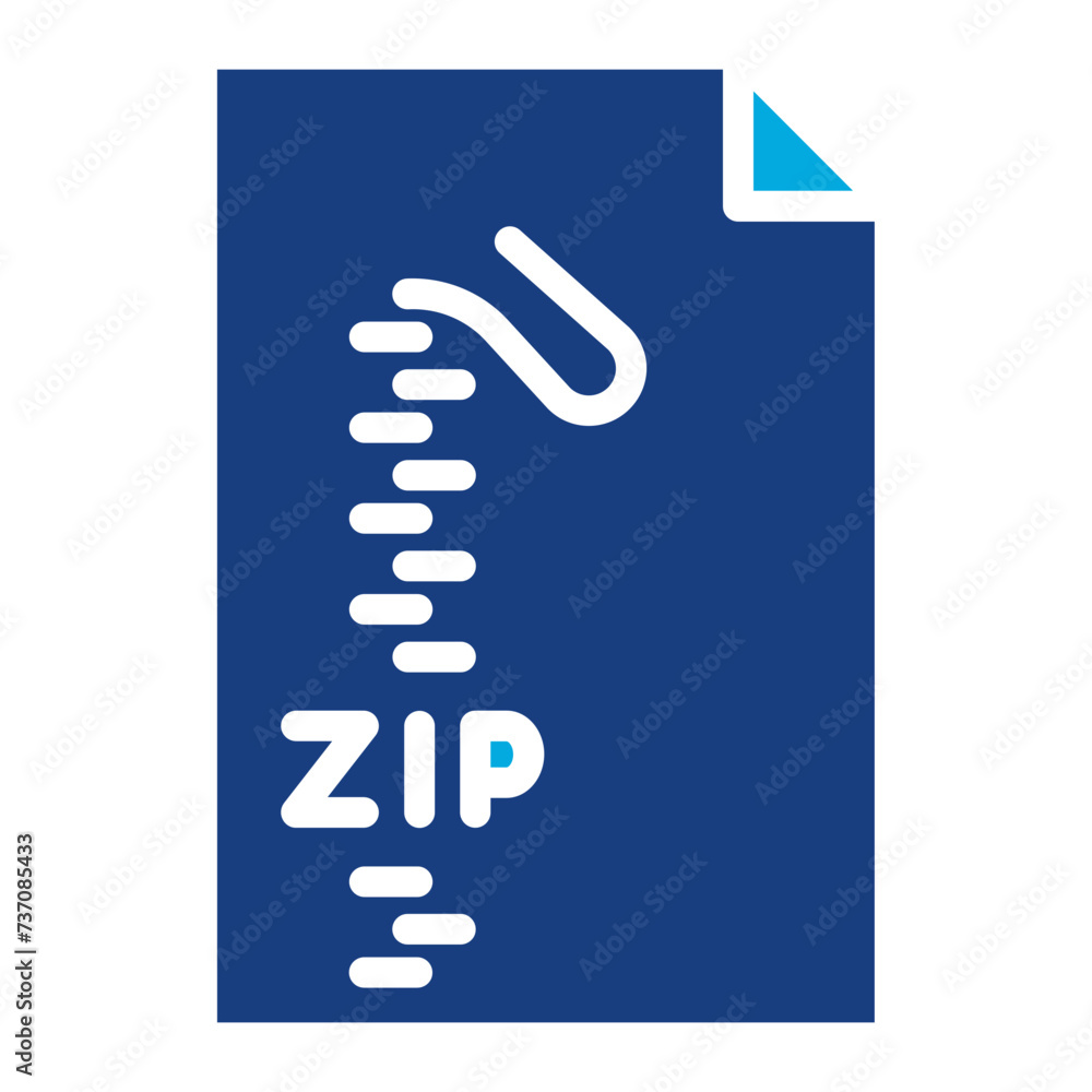 Zip icon vector image. Can be used for Documents And Files. Zip icon vector image. Can be used for Documents And Files.
