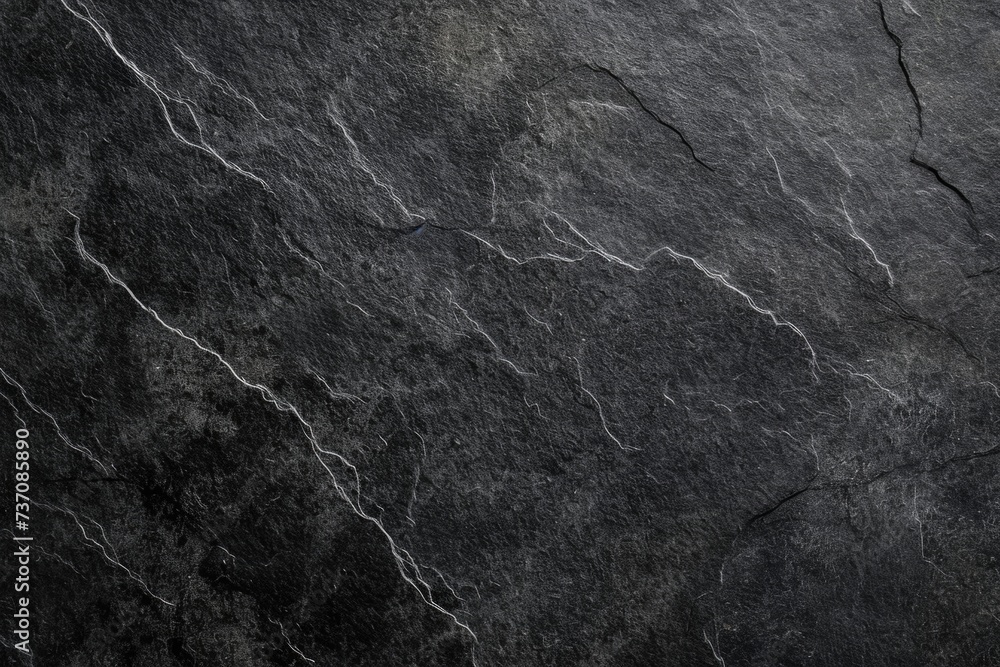 Panorama of Dark grey black slate background or texture. Black granite slabs background