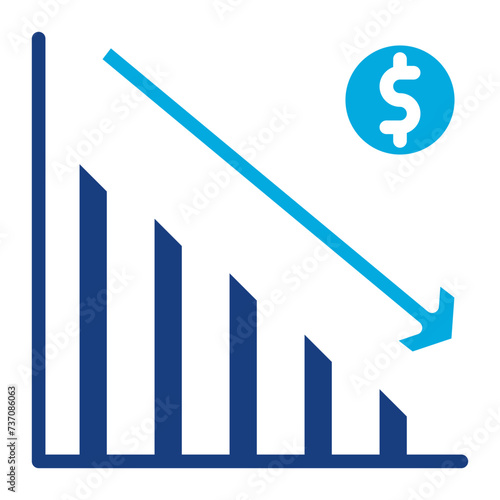 Loss icon vector image. Can be used for Credit And Loan.