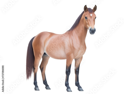Pony isolated on white background