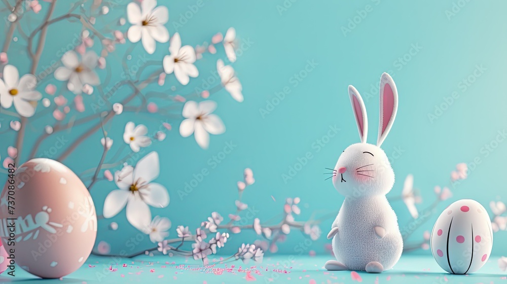 Easter Minimalistic Background: Pastel Colors and Simplicity