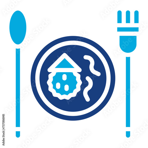 Lunch icon vector image. Can be used for Bar.