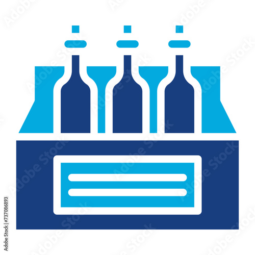 Pack of Beers icon vector image. Can be used for Bar.