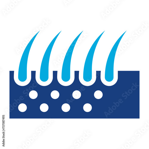 Hair icon vector image. Can be used for Cosmetology.