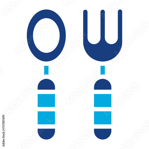 Baby cutlery icon vector image. Can be used for Maternity.