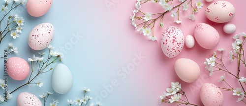 Easter Minimalistic Background  Pastel Colors and Simplicity